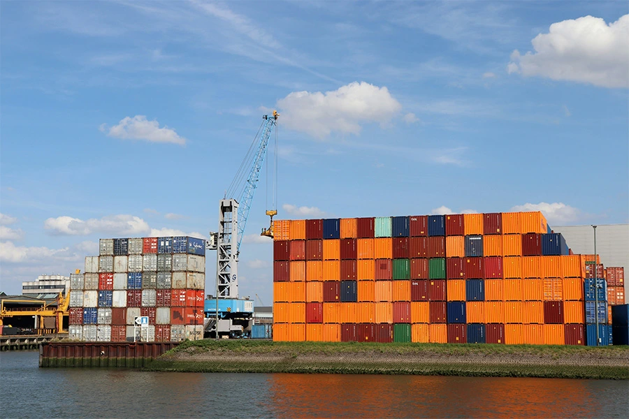 De haven van Rotterdam