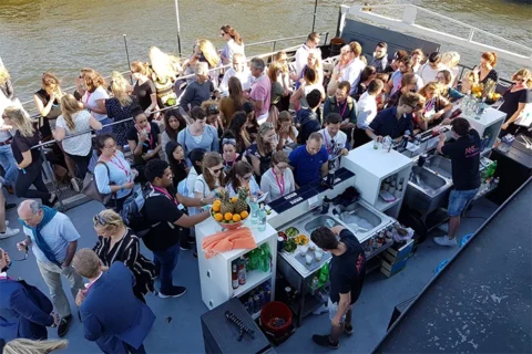 2. View over the water with the Rotterdam skyline from the canal cruise