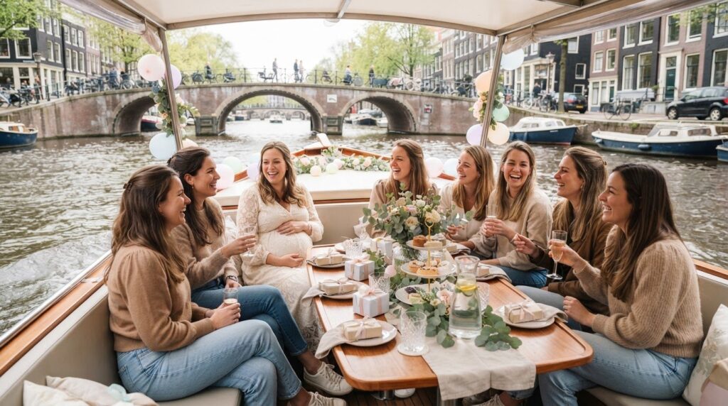 Babyshower op een boot in Amsterdam: Boek jouw vaart