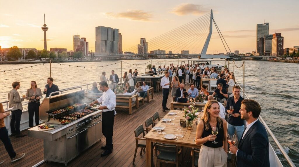 BBQ boot Rotterdam: All-in varen en grillen